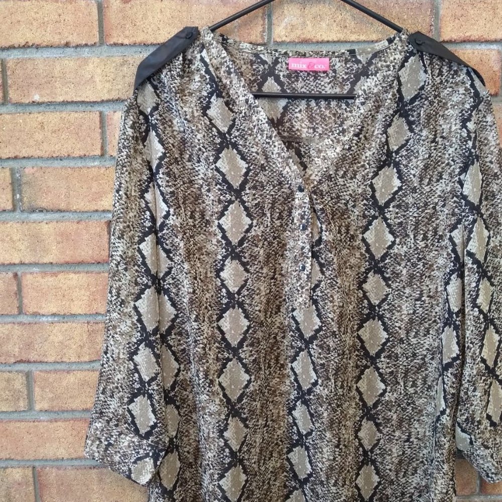 Snake Skin Patterned Blouse